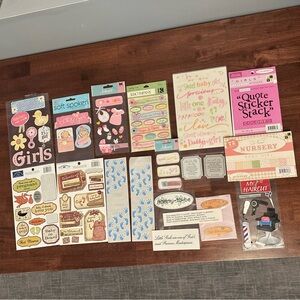 Baby Girl stickers, stock paper, etc. for scrapbooking, card-making, etc.